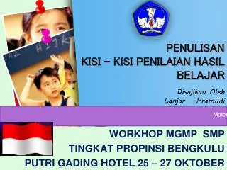 penulisan kisi kisi penilaian hasil belajar