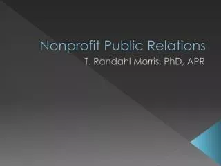Nonprofit Public Relations