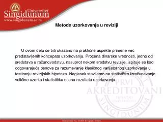 metode uzorkovanja u reviziji
