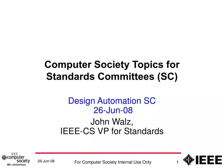 computer society topics for standards committees sc