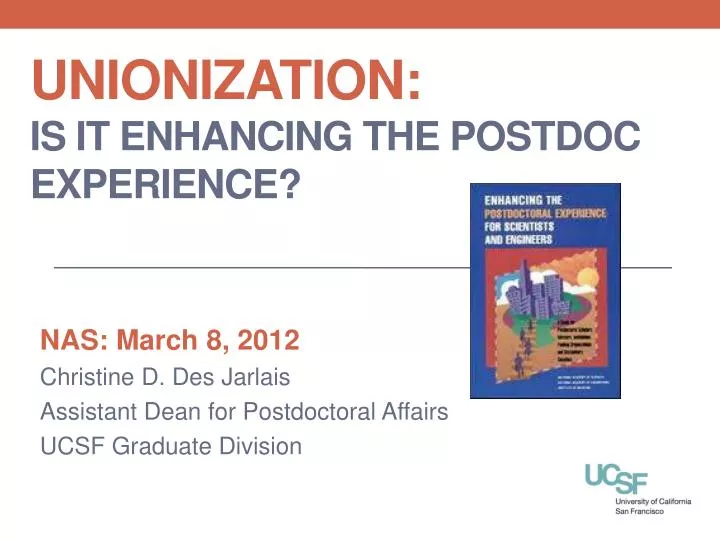 unionization is it enhancing the postdoc experience
