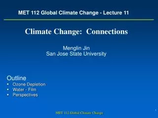 MET 112 Global Climate Change - Lecture 11