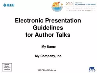 Electronic Presentation Guidelines for Author Talks