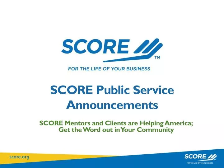 score public service announcements
