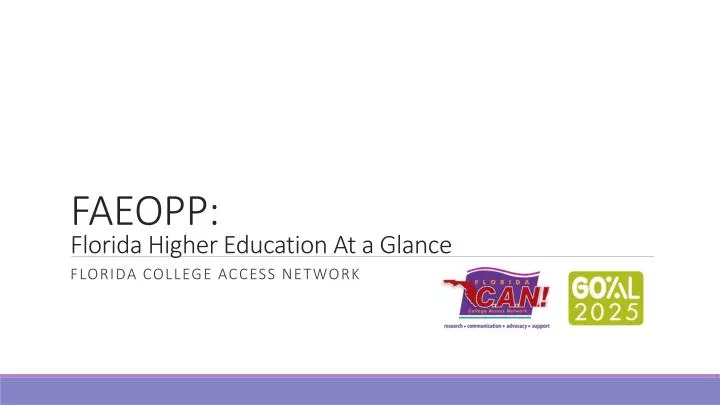 faeopp florida higher education at a glance