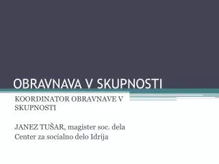 obravnava v skupnosti