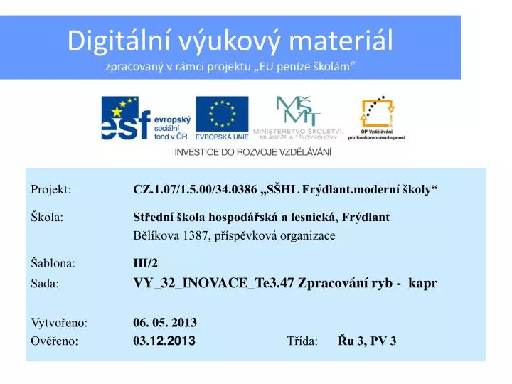 digit ln v ukov materi l zpracovan v r mci projektu eu pen ze kol m