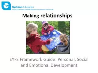 EYFS Framework Guide: Personal, S ocial and Emotional Development