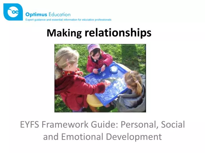 eyfs framework guide personal s ocial and emotional development