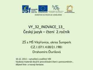 vy 32 inovace 13 esk jazyk ten 2 ro n k
