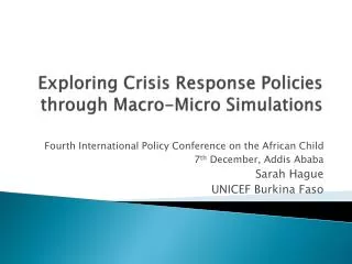 Exploring Crisis Response Policies through Macro-Micro Simulations