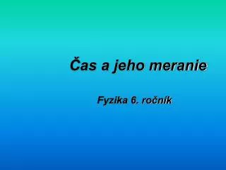 as a jeho meranie