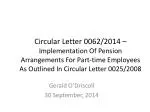 Pension Arrangements Implementation Circular Letter - slide 1