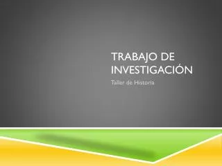 trabajo de investigaci n