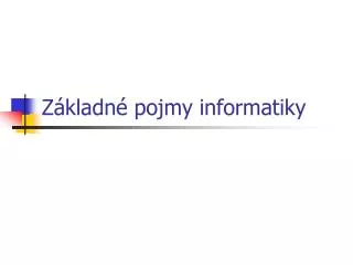 z kladn pojmy informatiky