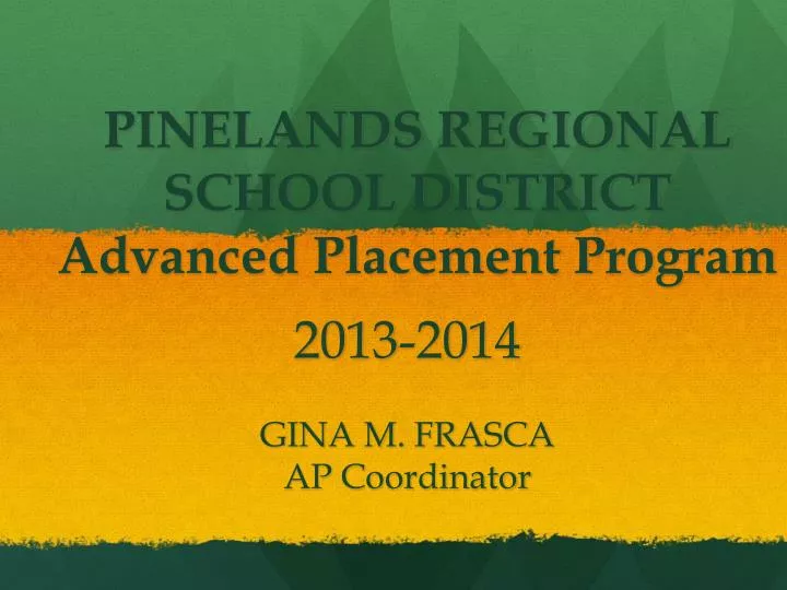 pinelands regional school district advanced placement program