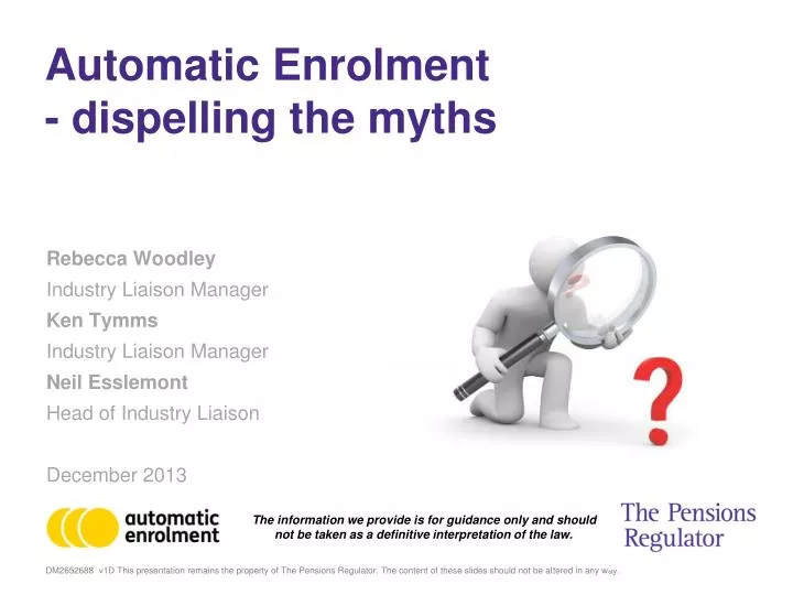 automatic enrolment dispelling the myths