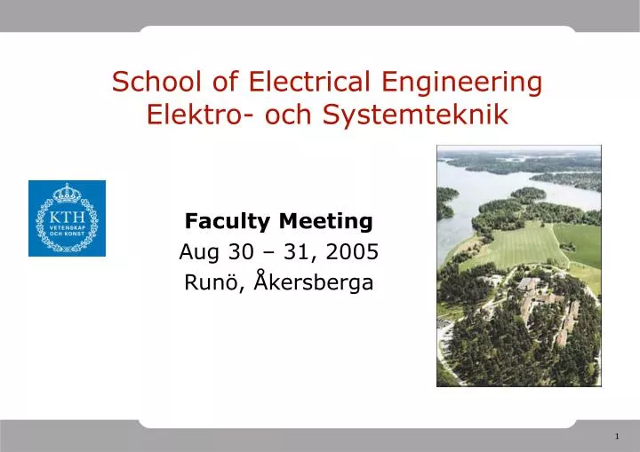 school of electrical engineering elektro och systemteknik