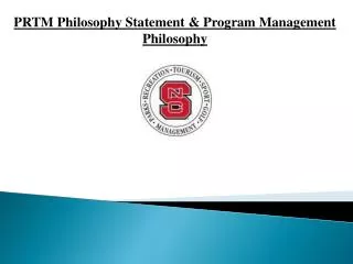 PRTM Philosophy Statement &amp; Program Management Philosophy