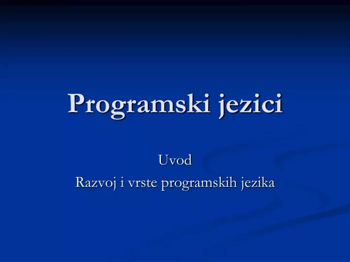 programski jezici