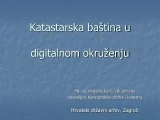katastarska ba tina u digitalnom okru enju
