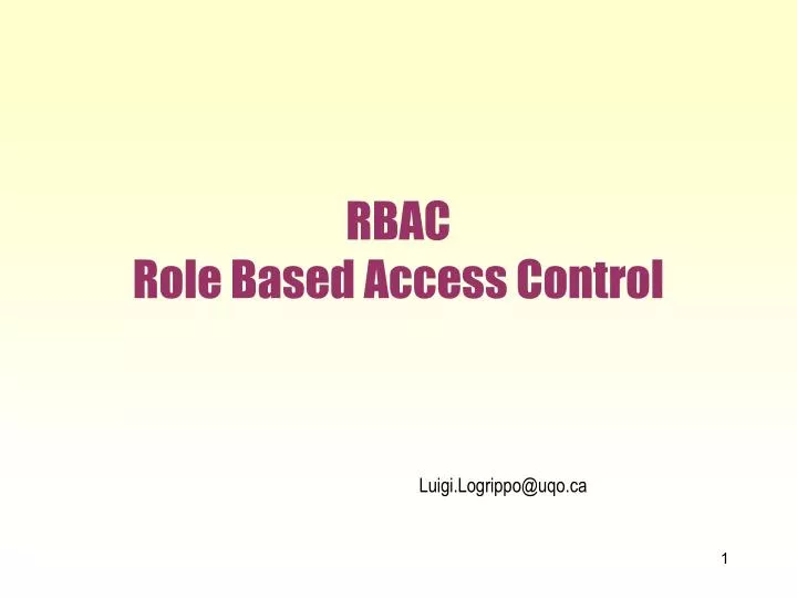 rbac role based access control