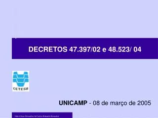 decretos 47 397 02 e 48 523 04