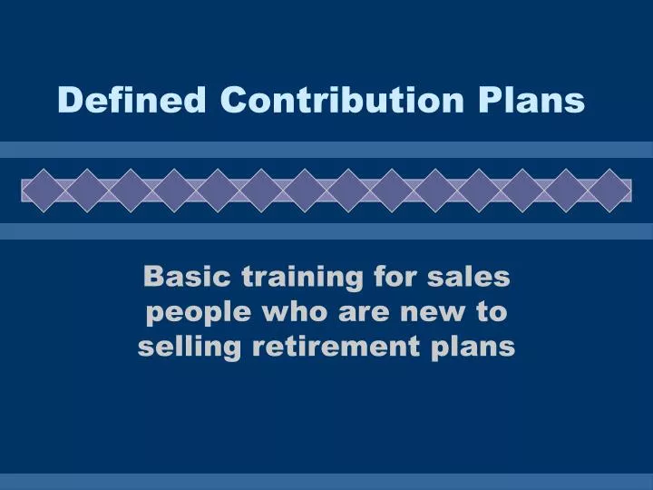 defined contribution plans