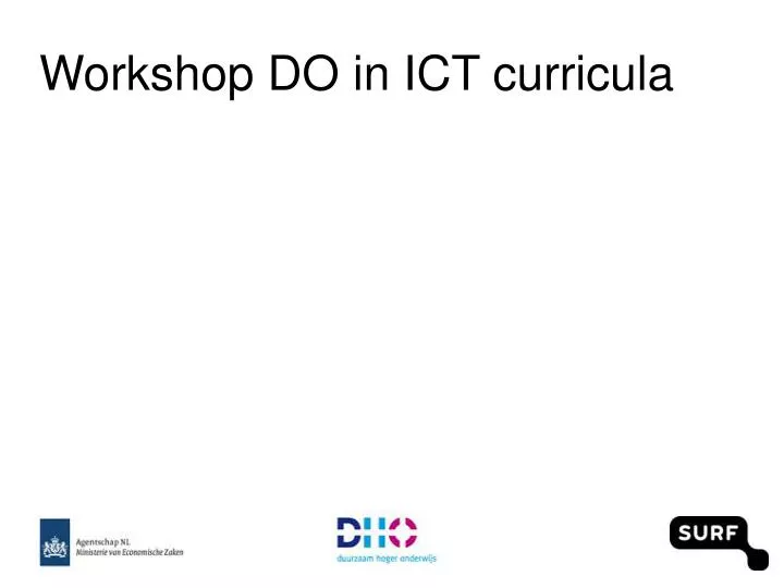 workshop do in ict curricula