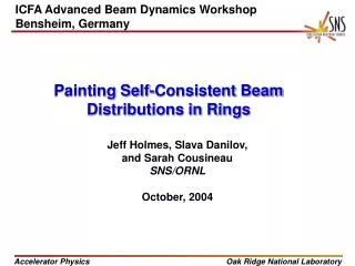 Painting Self-Consistent Beam Distributions in Rings