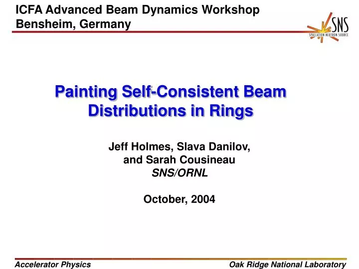 painting self consistent beam distributions in rings
