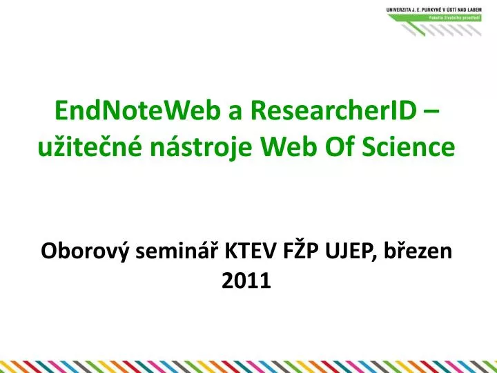 endnoteweb a researcherid u ite n n stroje web of science