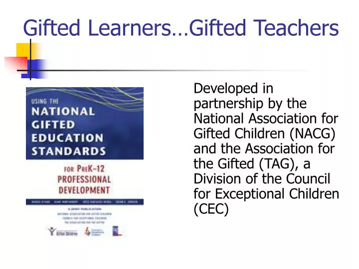gifted learners gifted teachers