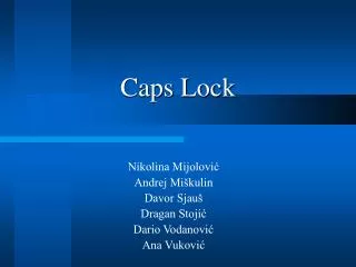 caps lock