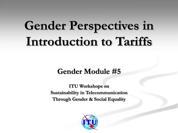 gender perspectives in introduction to tariffs