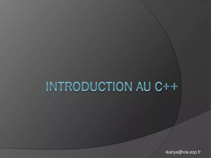 introduction au c