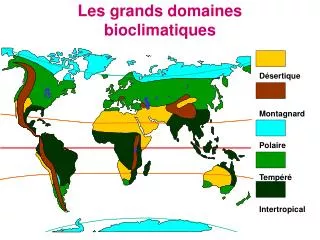 les grands domaines bioclimatiques
