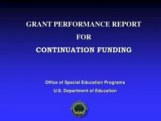 Office of Special Education Programs U.S. Department of Education