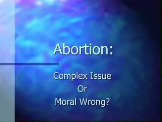 Abortion:
