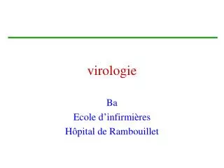 virologie