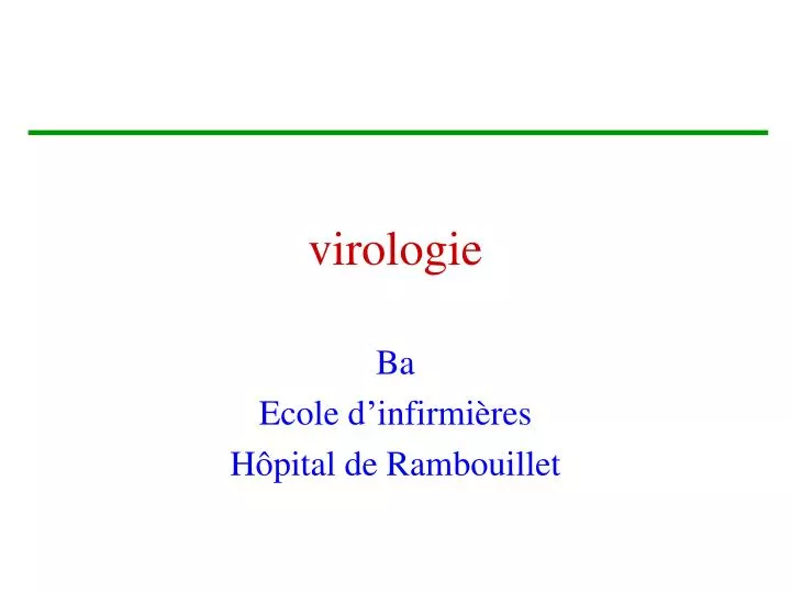 virologie