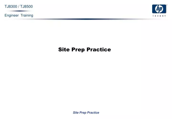 site prep practice