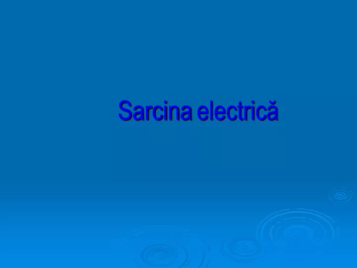 sarcina electric