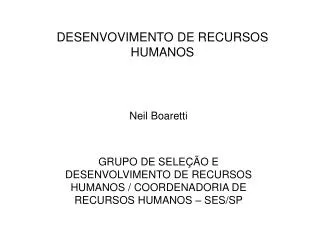 desenvovimento de recursos humanos