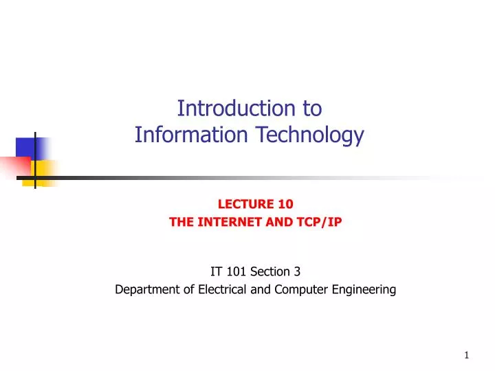 introduction to information technology