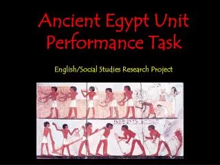 Ancient Egypt Unit Performance Task