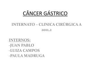 c ncer g strico