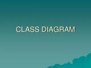 CLASS DIAGRAM