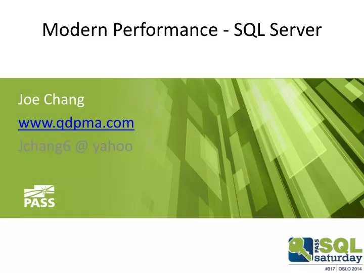 modern performance sql server