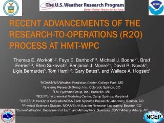 Recent Advancements of the Research-to-Operations (R2O) Process at HMT-WPC